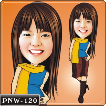 女生人像Q版漫畫PNW-120